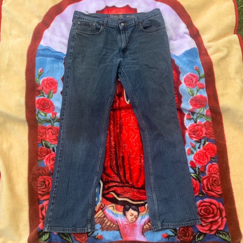 Dark Wash Baggy Levis